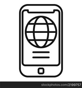 Smartphone online marketing icon outline vector. Media web. Social design. Smartphone online marketing icon outline vector. Media web