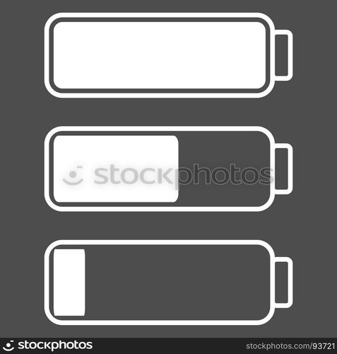 Smartphone or cell phone low battery icon. Low energy symbol. Flat vector illustration.. Smartphone or cell phone low battery icon. Low energy symbol. Flat vector illustration. Black and white.