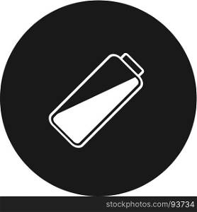 Smartphone or cell phone low battery icon. Low energy symbol. Flat vector illustration.. Smartphone or cell phone low battery icon. Low energy symbol. Flat vector illustration. Black and white.