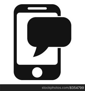 Smartphone personal chat icon simple vector. Message information. Online web. Smartphone personal chat icon simple vector. Message information