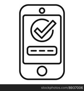 Smartphone policy icon outline vector. Personal mobile. Cyber forgot. Smartphone policy icon outline vector. Personal mobile