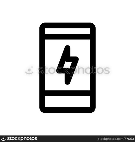 smartphone power, icon on isolated background