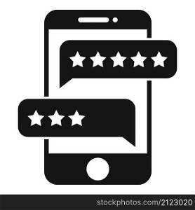 Smartphone product evaluation icon simple vector. Online review. Customer star. Smartphone product evaluation icon simple vector. Online review