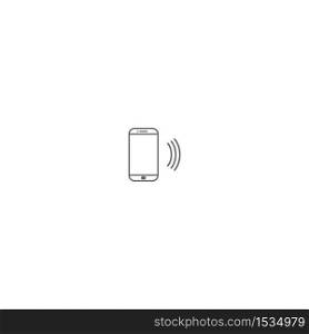 Smartphone ringging logo icon vector template