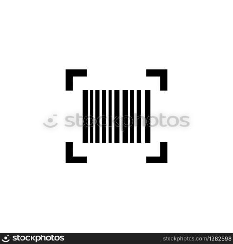 Smartphone Scanning Barcode. Flat Vector Icon illustration. Simple black symbol on white background. Smartphone Scanning Barcode sign design template for web and mobile UI element. Smartphone Scanning Barcode Flat Vector Icon