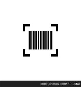 Smartphone Scanning Barcode. Flat Vector Icon illustration. Simple black symbol on white background. Smartphone Scanning Barcode sign design template for web and mobile UI element. Smartphone Scanning Barcode Flat Vector Icon