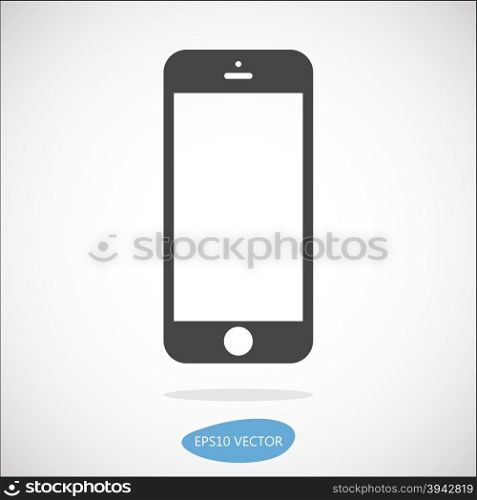Smartphone solid icon. Smartphone Icon - Isolated Vector Illustration. Simplified flat design. Solid Icon.