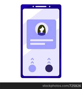 Smartphone symbol. Mobile phone icon. Flat vector illustration isolated on white background. Mobile phone icon. Smartphone symbol. Flat illustration