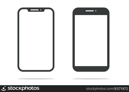 smartphone The shape of a modern mobile phone Designed to have a thin edge.