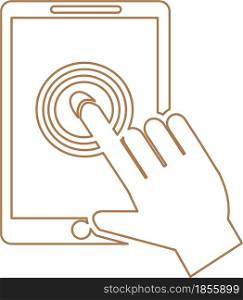 Smartphone touchscreen icon sign design