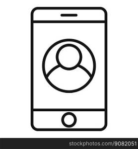 Smartphone trust icon outline vector. Social business. Person mission. Smartphone trust icon outline vector. Social business