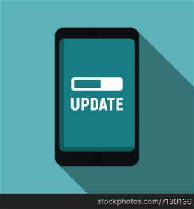 Smartphone update icon. Flat illustration of smartphone update vector icon for web design. Smartphone update icon, flat style