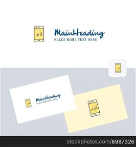 Smartphone vector logotype with business card template. Elegant corporate identity. - Vector