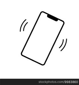 smartphone vibration icon on white background. ringer mobile symbol. flat style. mobile phone ringing symbol. 