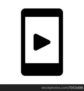 smartphone video on isolated background
