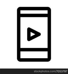 smartphone video on isolated background