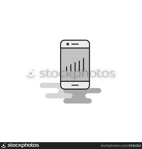 Smartphone Web Icon. Flat Line Filled Gray Icon Vector