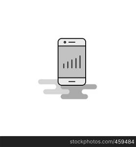 Smartphone Web Icon. Flat Line Filled Gray Icon Vector