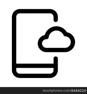 Smartphone with cloud connected storage plan layout