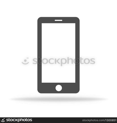 Smartphone with white screen in flat design. Tablet with touch display. Vector EPS 10