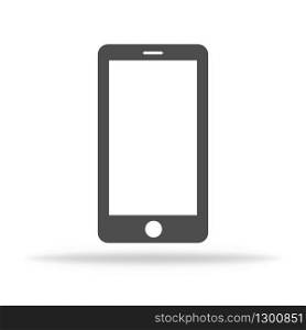 Smartphone with white screen in flat design. Tablet with touch display. Vector EPS 10