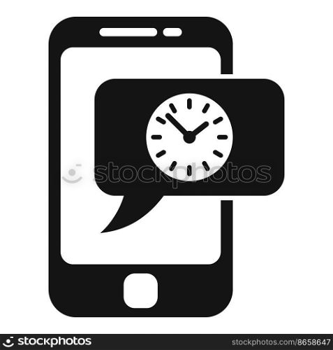 Smartphone work hour icon simple vector. Flexible time. Office job. Smartphone work hour icon simple vector. Flexible time