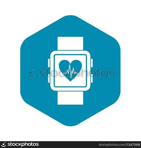 Smartwatch icon in simple style isolated on white background. Smartwatch icon, simple style
