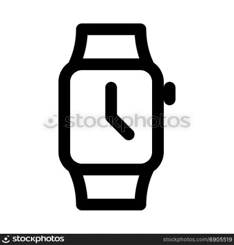 smartwatch, icon on isolated background