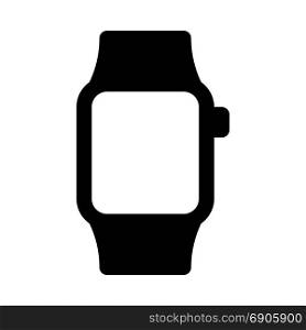 smartwatch, icon on isolated background