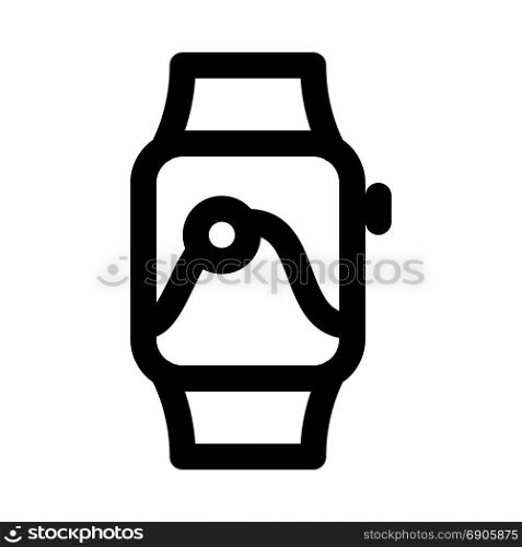 smartwatch sports mode, icon on isolated background