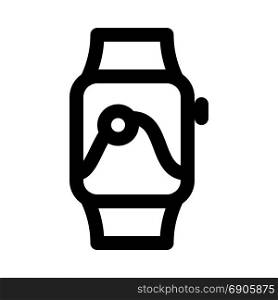 smartwatch sports mode, icon on isolated background