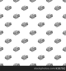 SMASH, comic book bubble text pattern seamless in simple style vector illustration. SMASH, comic book bubble text pattern vector