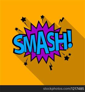 Smash icon. Pop art illustration of smash vector icon for web. Smash icon, pop art style
