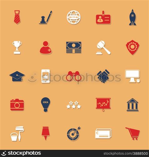 SME classic color icons with shadow, stock vector