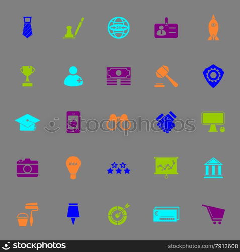 SME color icons on gray background, stock vector