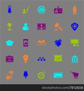 SME color icons on gray background, stock vector