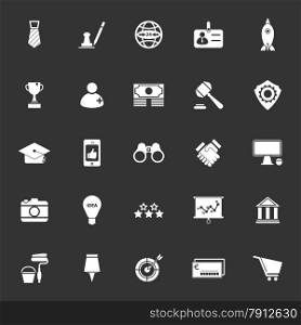 SME icons on gray background, stock vector