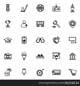 SME line icons on white background, stock vector
