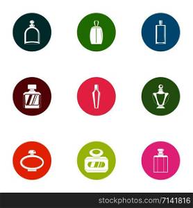 Smell icons set. Flat set of 9 smell vector icons for web isolated on white background. Smell icons set, flat style