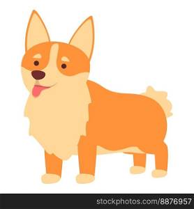 Smile dog icon cartoon vector. Cute corgi. Funny pet. Smile dog icon cartoon vector. Cute corgi