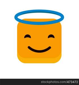 Smile emoji icon vector