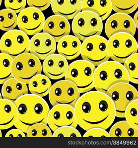 Smile face pattern vector image