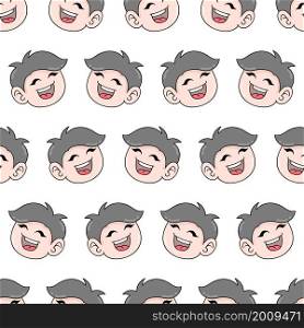 smile handsome boy repeat pattern
