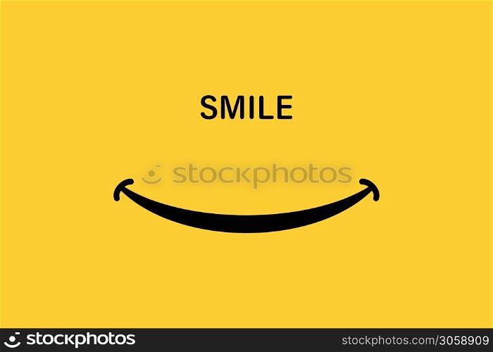 Smile icon illustration. Vector background template. Happy smile day poster background. Stock vector. EPS 10