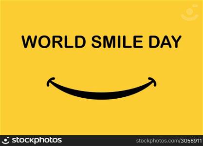 Smile icon illustration. Vector background template. Happy smile day poster background. Stock vector. EPS 10
