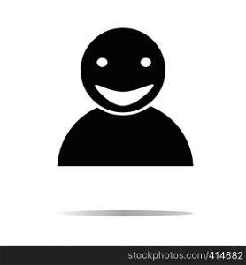 smile icon on white background. smile sign. flat style. people icon for your web site design, logo, app, UI.