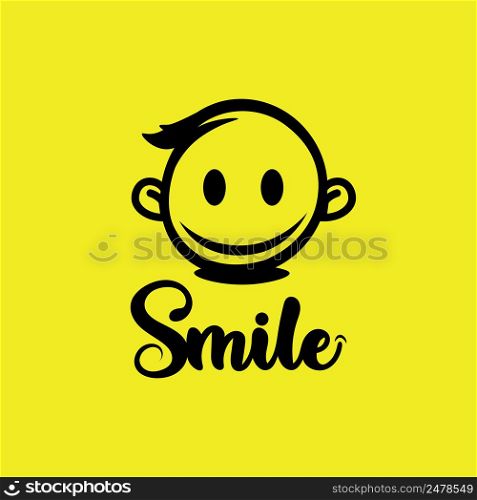 smile icon, smile, logo vector design happy emoticon Business, funny design and vector emoji happiness