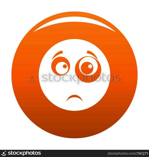 Smile icon. Vector simple illustration of smile icon isolated on white background. Smile icon vector orange