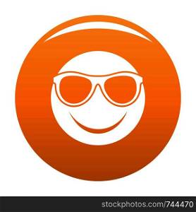 Smile icon. Vector simple illustration of smile icon isolated on white background. Smile icon vector orange