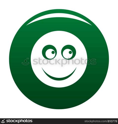 Smile icon. Vector simple illustration of smile icon isolated on white background. Smile icon vector green